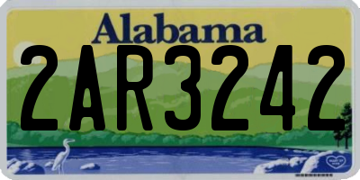 AL license plate 2AR3242