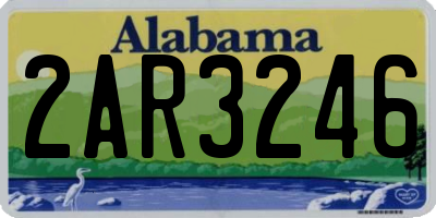 AL license plate 2AR3246
