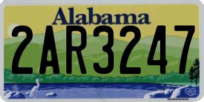 AL license plate 2AR3247