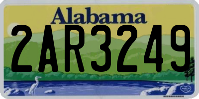 AL license plate 2AR3249