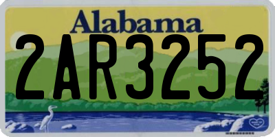 AL license plate 2AR3252