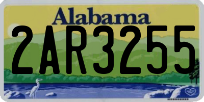 AL license plate 2AR3255