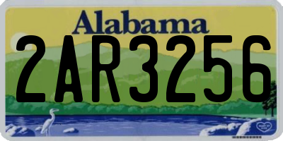AL license plate 2AR3256