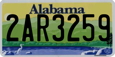 AL license plate 2AR3259