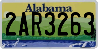 AL license plate 2AR3263