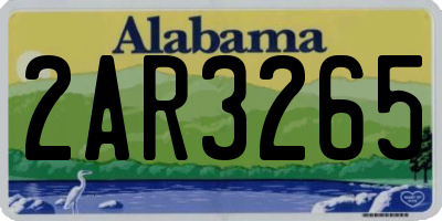 AL license plate 2AR3265
