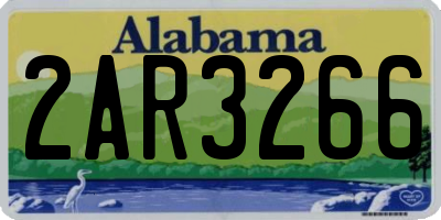 AL license plate 2AR3266