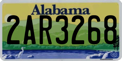 AL license plate 2AR3268