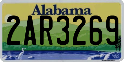 AL license plate 2AR3269