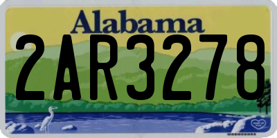 AL license plate 2AR3278