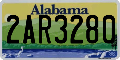 AL license plate 2AR3280