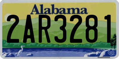 AL license plate 2AR3281