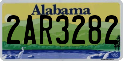 AL license plate 2AR3282