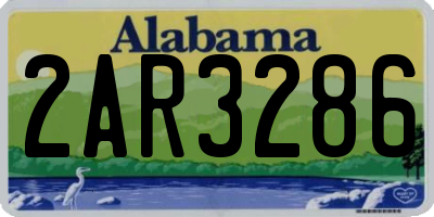 AL license plate 2AR3286