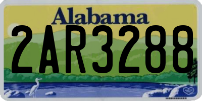 AL license plate 2AR3288