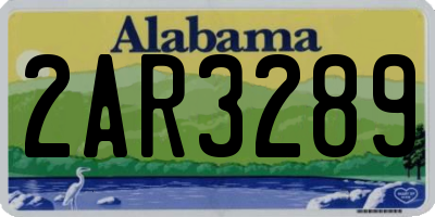 AL license plate 2AR3289