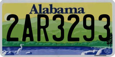 AL license plate 2AR3293
