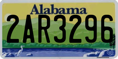 AL license plate 2AR3296