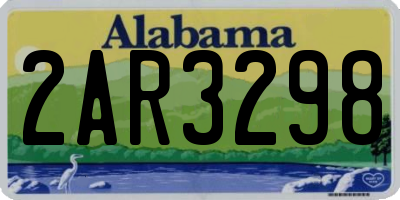 AL license plate 2AR3298