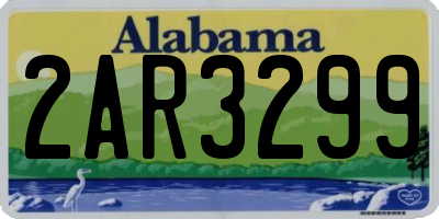 AL license plate 2AR3299