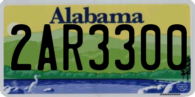 AL license plate 2AR3300