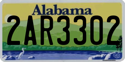 AL license plate 2AR3302