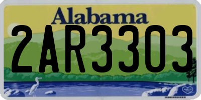 AL license plate 2AR3303