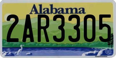 AL license plate 2AR3305