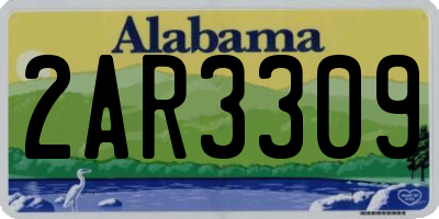 AL license plate 2AR3309