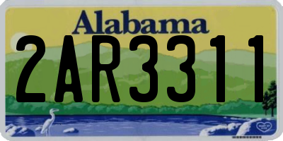 AL license plate 2AR3311