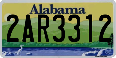 AL license plate 2AR3312