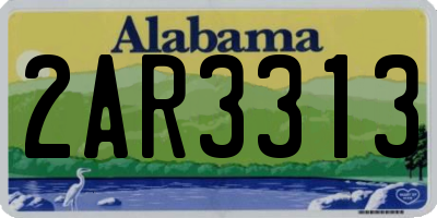 AL license plate 2AR3313