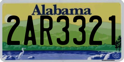 AL license plate 2AR3321