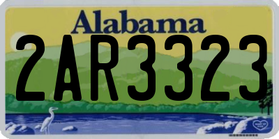 AL license plate 2AR3323