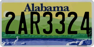 AL license plate 2AR3324