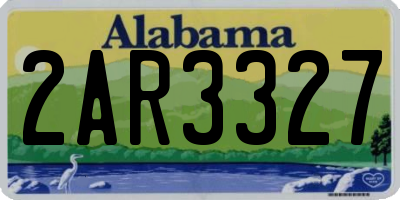 AL license plate 2AR3327