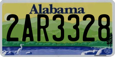 AL license plate 2AR3328