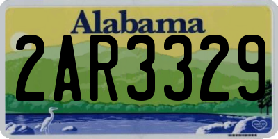 AL license plate 2AR3329