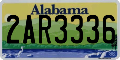 AL license plate 2AR3336