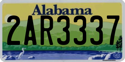 AL license plate 2AR3337