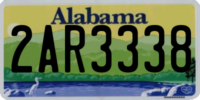 AL license plate 2AR3338
