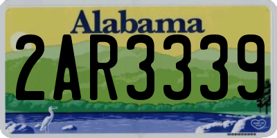 AL license plate 2AR3339