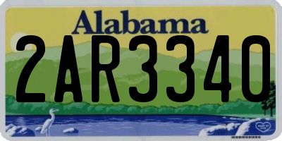 AL license plate 2AR3340