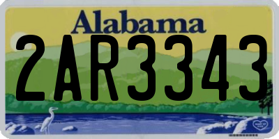 AL license plate 2AR3343