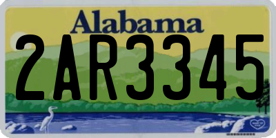AL license plate 2AR3345