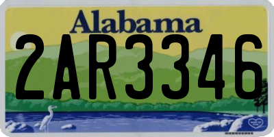 AL license plate 2AR3346