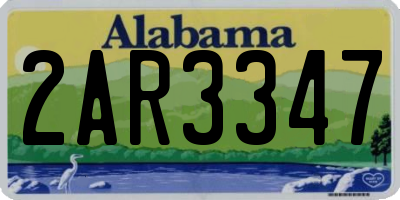AL license plate 2AR3347