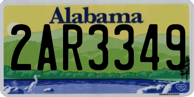 AL license plate 2AR3349