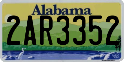 AL license plate 2AR3352