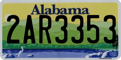 AL license plate 2AR3353